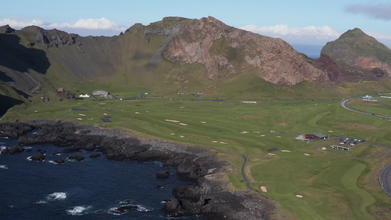vestmannaeyjar 화산섬의 vestmannaeyja 골프 클럽 코스, 공중