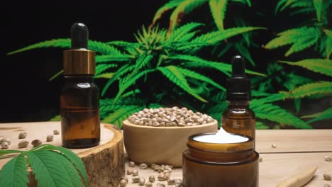 skincare cosmetic mockup product produced in a cannabis legalized laboratory.