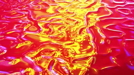 looped abstract fluid background. beautiful wavy glass surface of red liquid with pattern, gradient color and flow waves on it. creative bright bg with soft smooth animation.