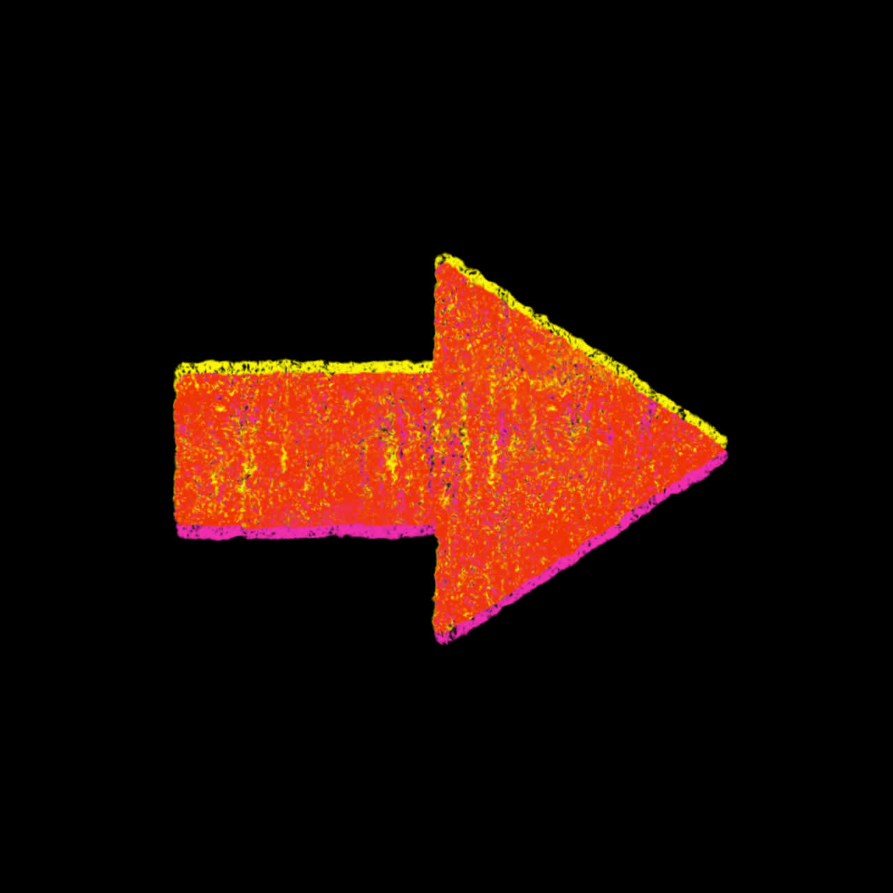 Animated Hand-Drawn Chalk Arrow Pointing Right
