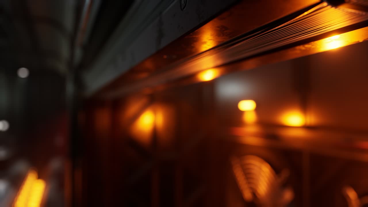 centro de datos oscuro futurista con metal y luces