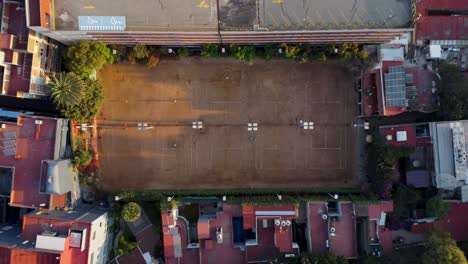 aerial view of tennis courts in mexico city