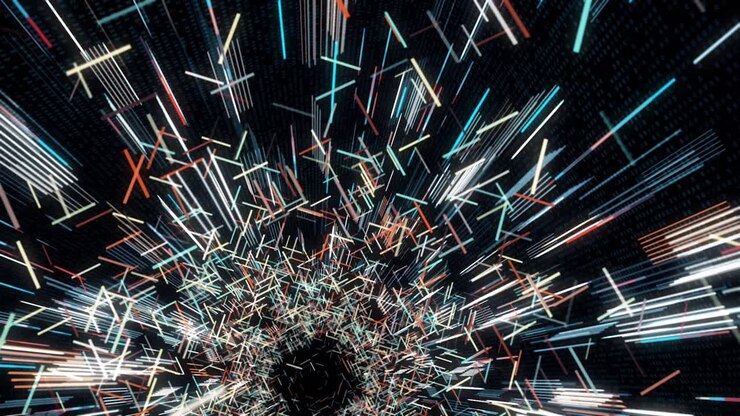 Abstract colorful lines background