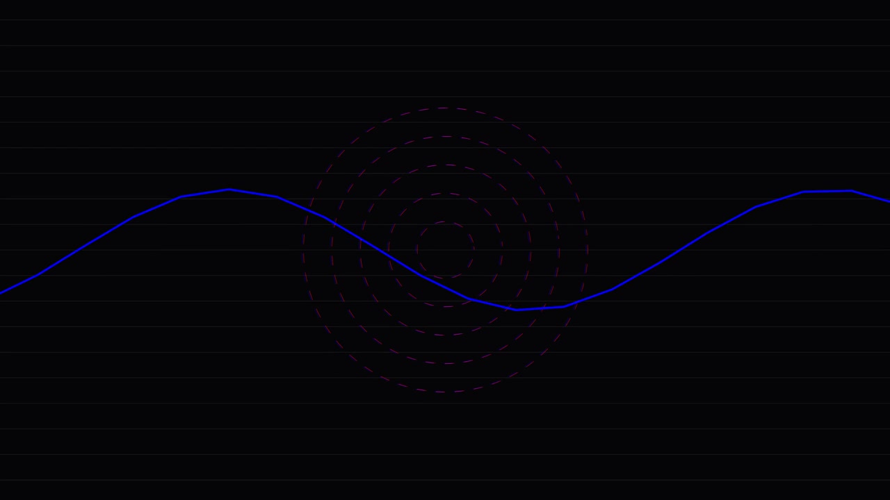 Abstract Digital Animation of Glitch Lines and Pulsing Waveforms
