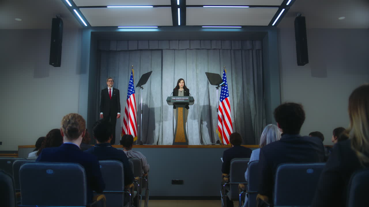 백악관에서 기자회견