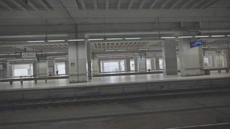 empty train station platform