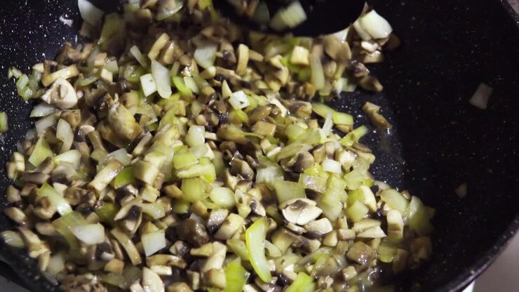 Cooking Mushrooms and Onions