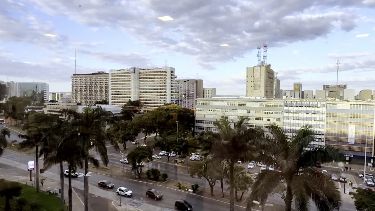 Intercity transportation routes, commuter journeys, Brasilia cityscape