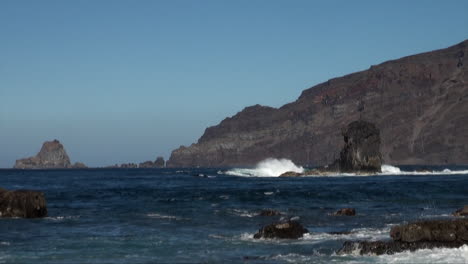 rocky coastline with ocean waves