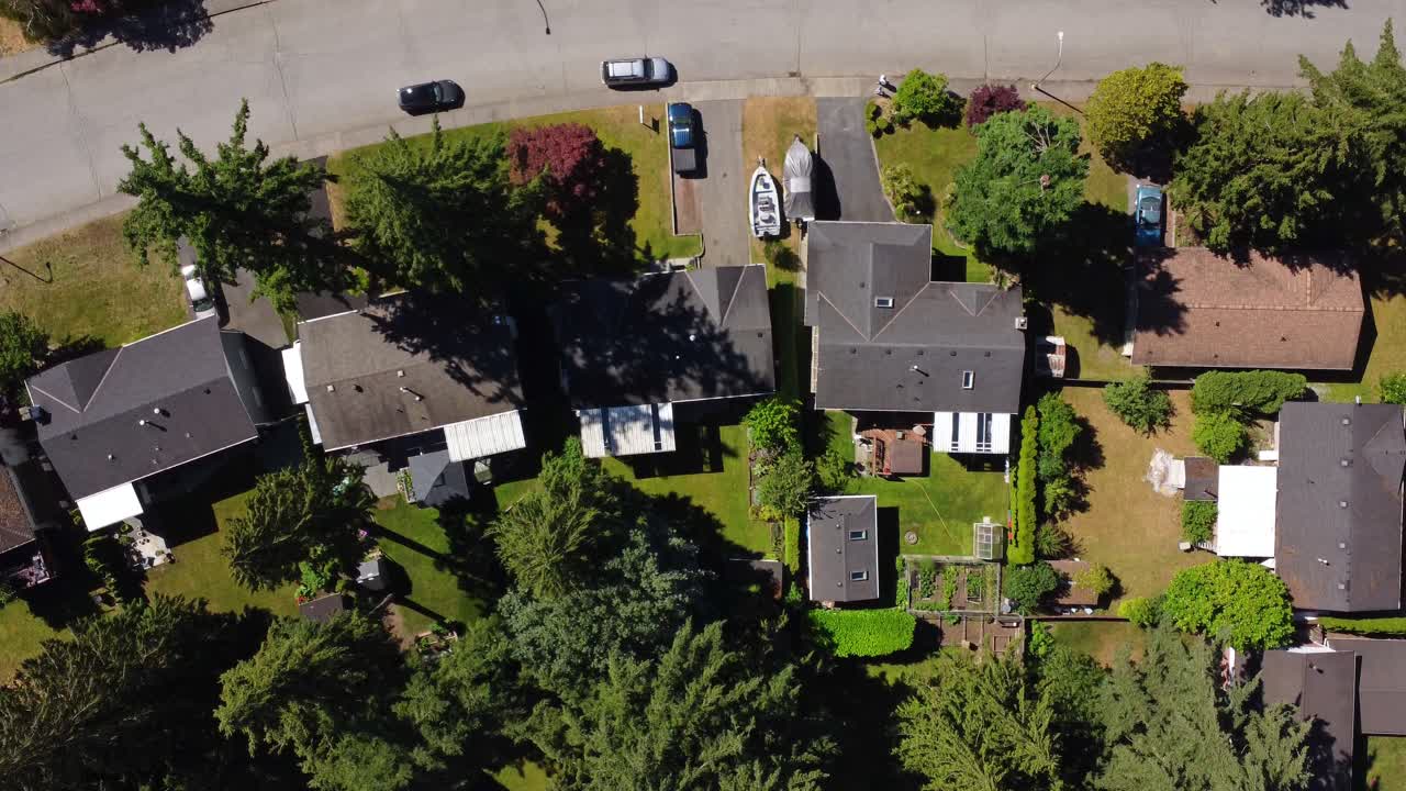 브리티시 주 서레이 의 교외 지역 의 숨 막히는 공중 전망