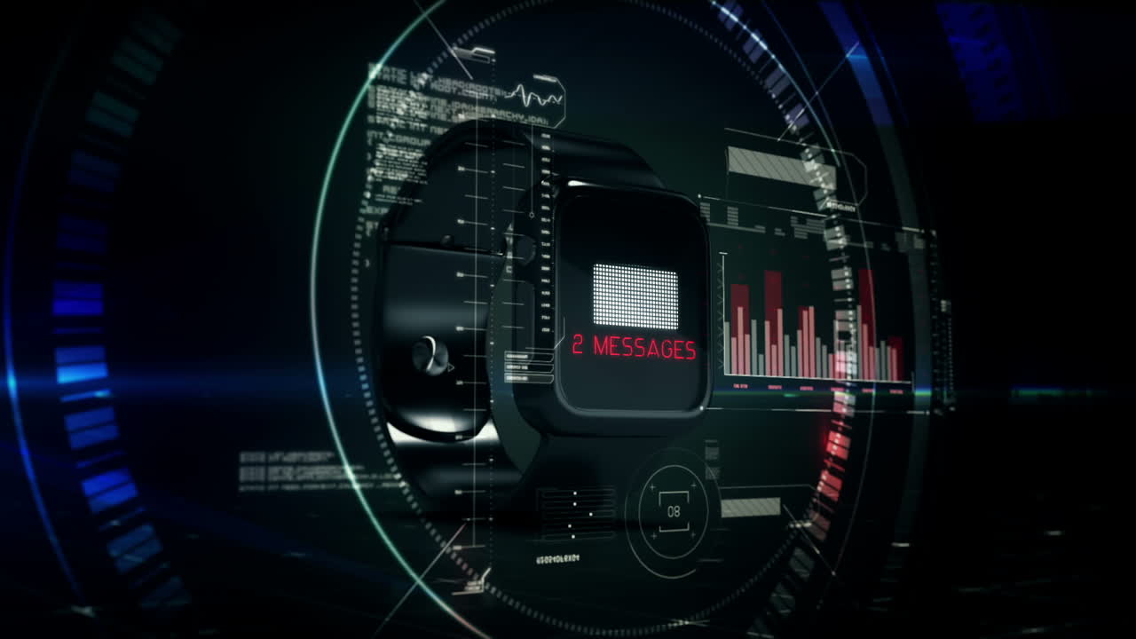 Smartwatch concept with icons