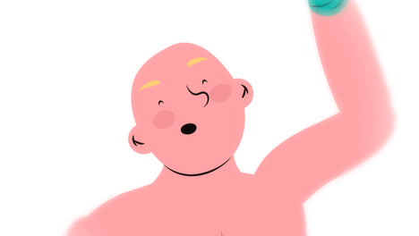una animación de una ilustración dibujada a mano de boxeo