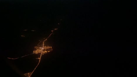 Industrial-Indian-town-aerial-view-at-night