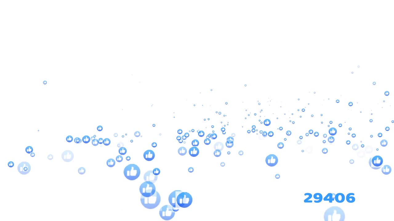 2019년 12월 30일 태국 부리 (chonburi, thailand) 에서 발생한 소셜미디어 '라이크 (likes) '의 아이콘인 문자 메시지 (text) 의 수백만 건의 숫자가 따라 늘어나고 있다.