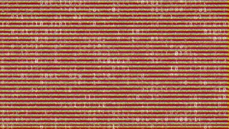 Animation-of-interference-and-binary-coding-on-red-background