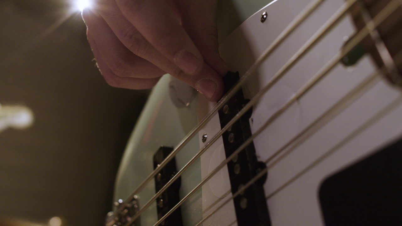 Unrecognizable musician in a studio