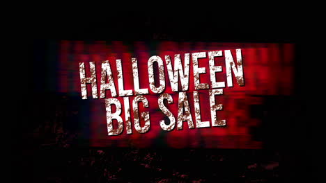 halloween big sale with red blood on dark space