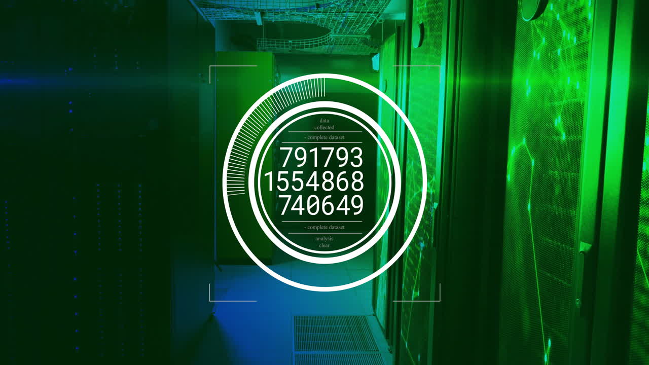 Animation of digital data processing over computer servers