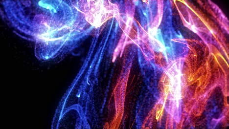 rutas de partículas brillantes abstractas