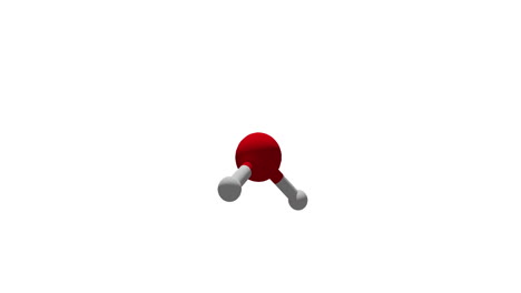 animación de una molécula que gira sobre un fondo blanco