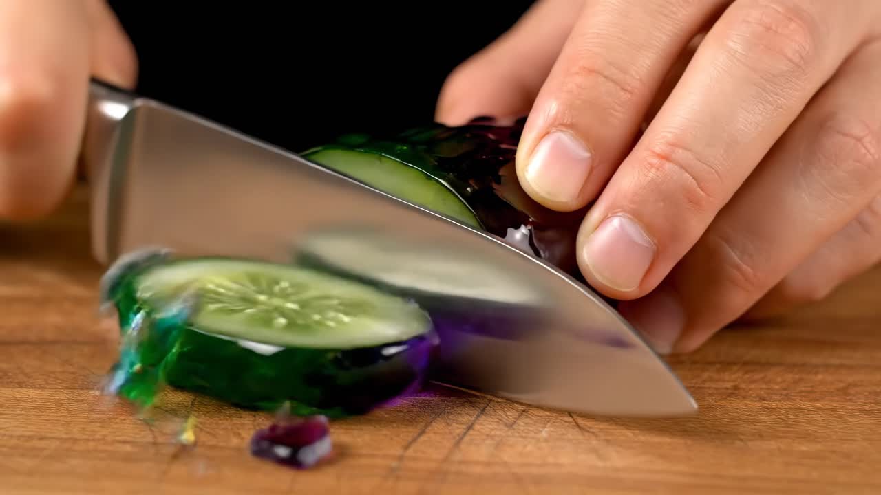 Slicing a Cucumber