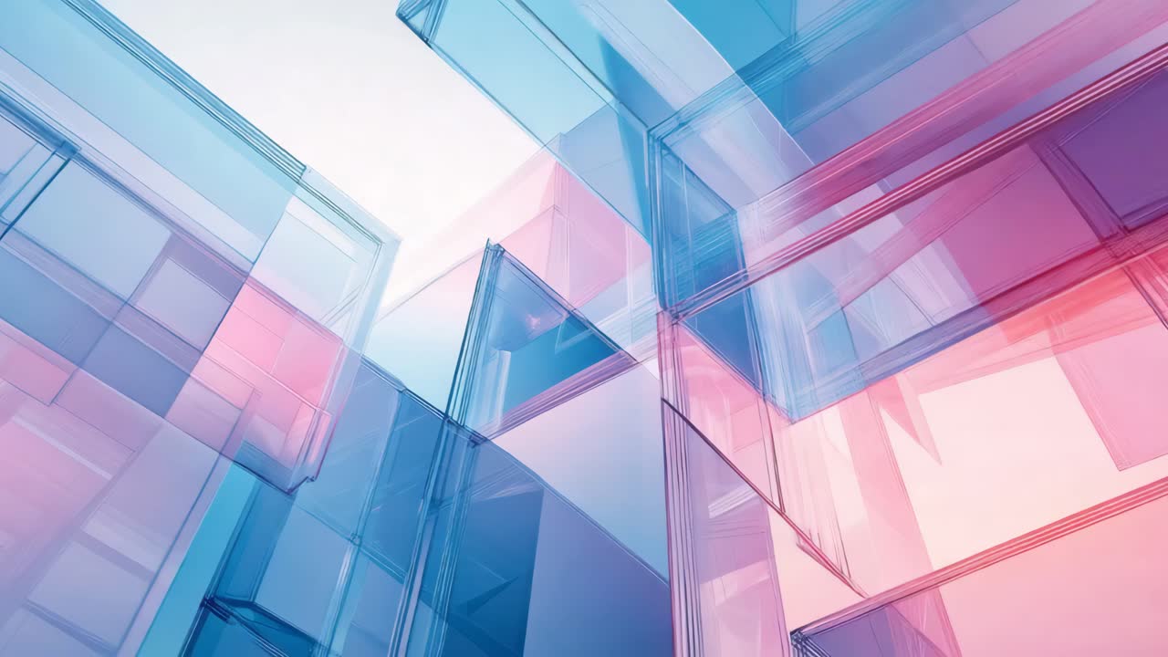 파스텔 색상의 추상적인 기하학적 모양