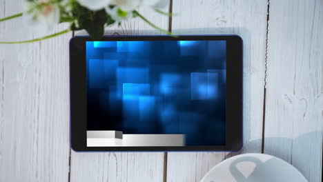 news screen with word breaking news written on digital tablet screen