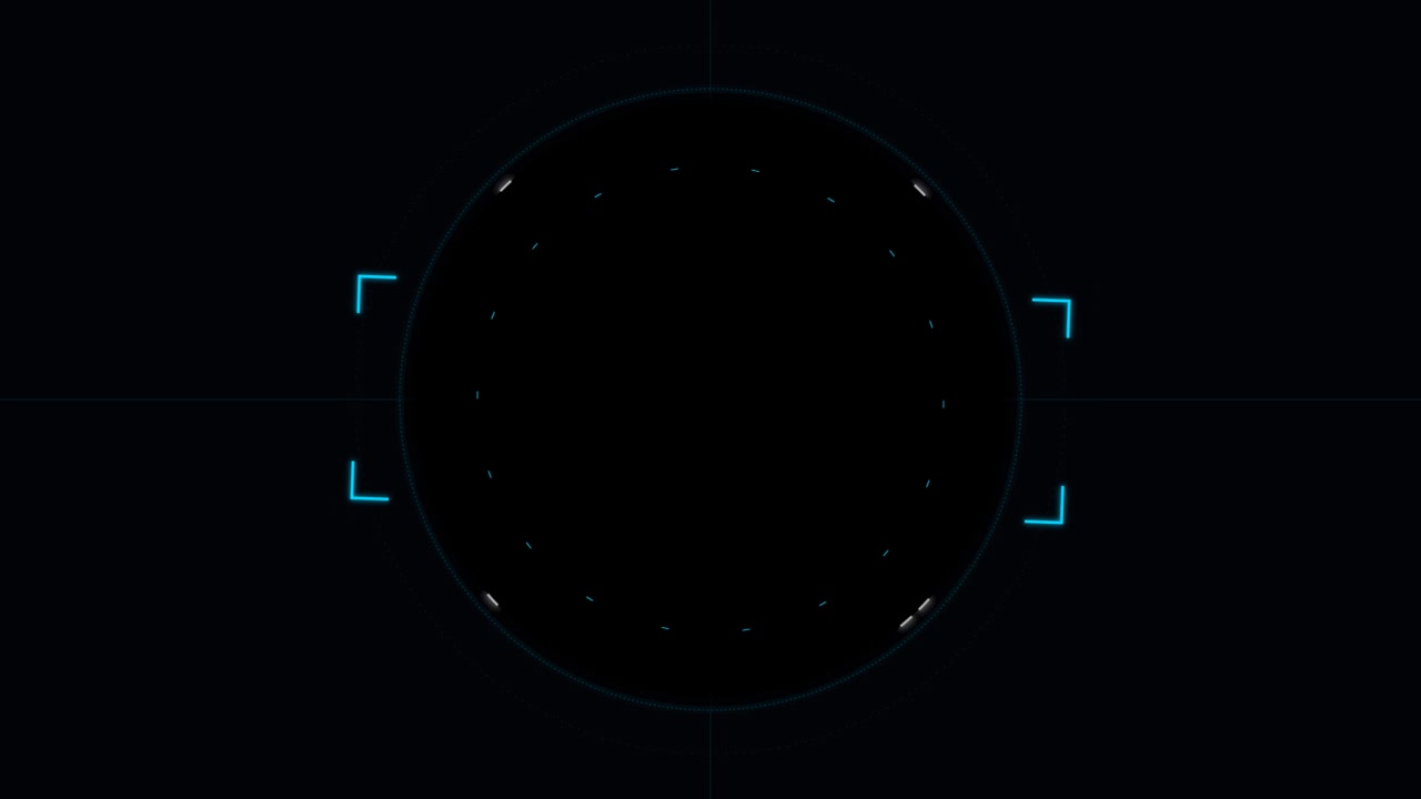 Futuristic Digital HUD Circular Target Interface