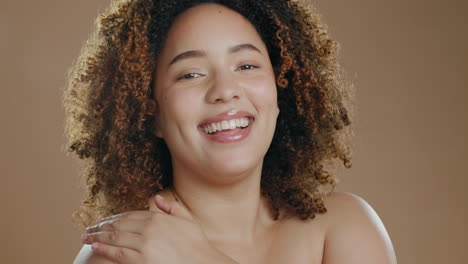 face, black woman and skincare for shine