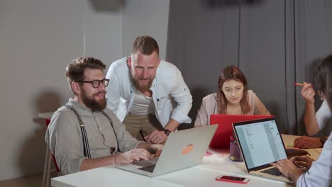 team collaboration in an office setting