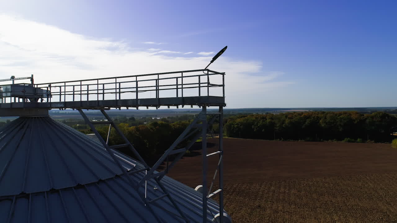 Grain elevator. Agriculture business. Harvest storage