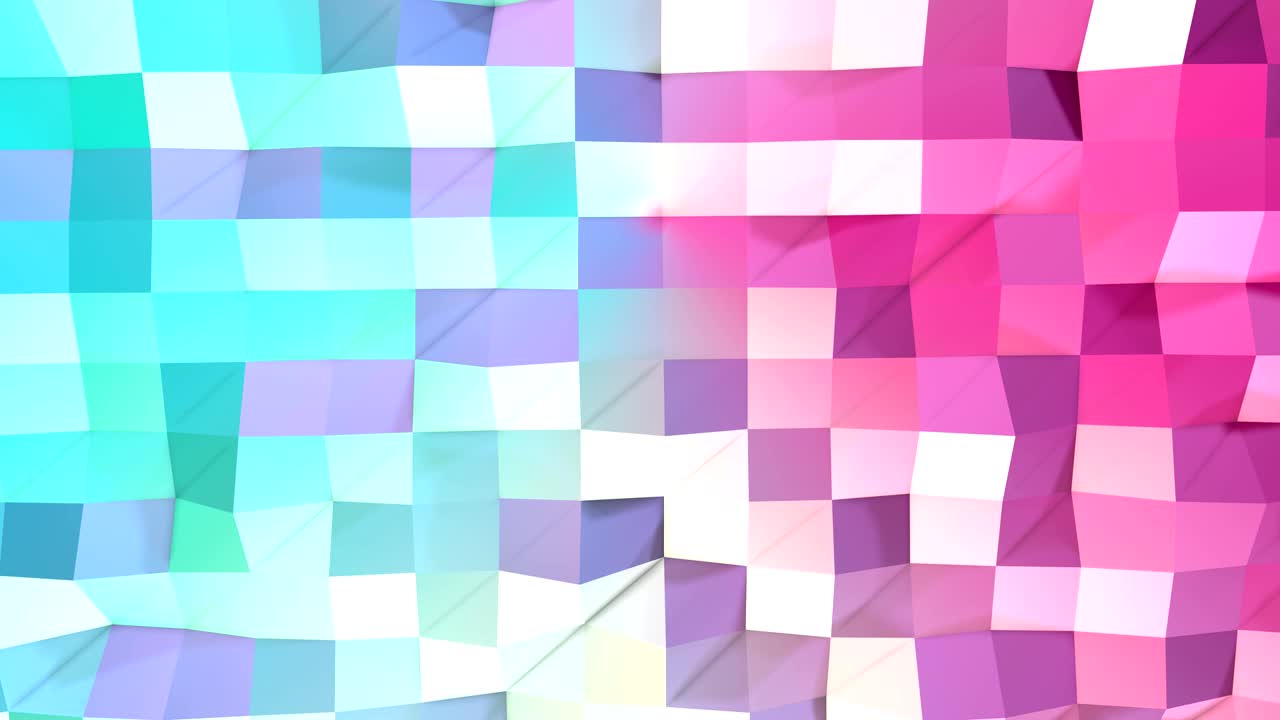abstracto simple azul rosa baja poli superficie 3d como fondo futurista. suave geométrico baja poli fondo de movimiento de desplazamiento de polígonos de color rosa azul puro. fondo de bucle sin costuras 4k fullhd