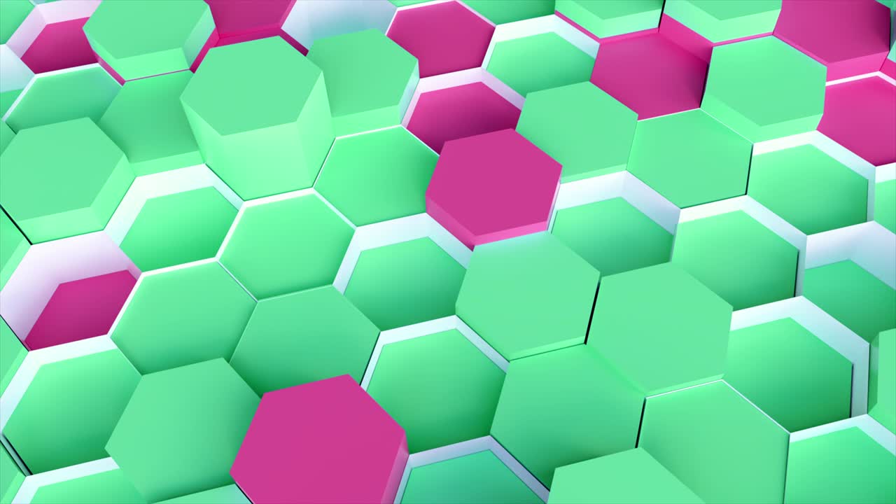 tecnología de colores brillantes patrón hexagonal fondo - bucle