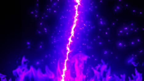 fuego púrpura contra la animación de bucle de fondo de la interfaz