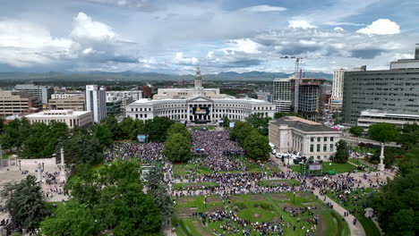 celebraciones del campeonato de la nba de los nuggets en el civic center park, denver