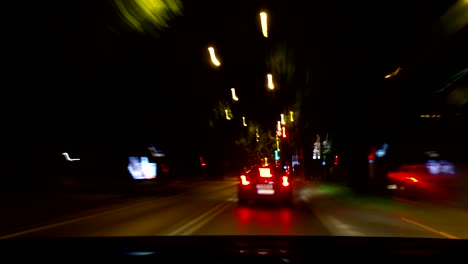 city night driving time lapse