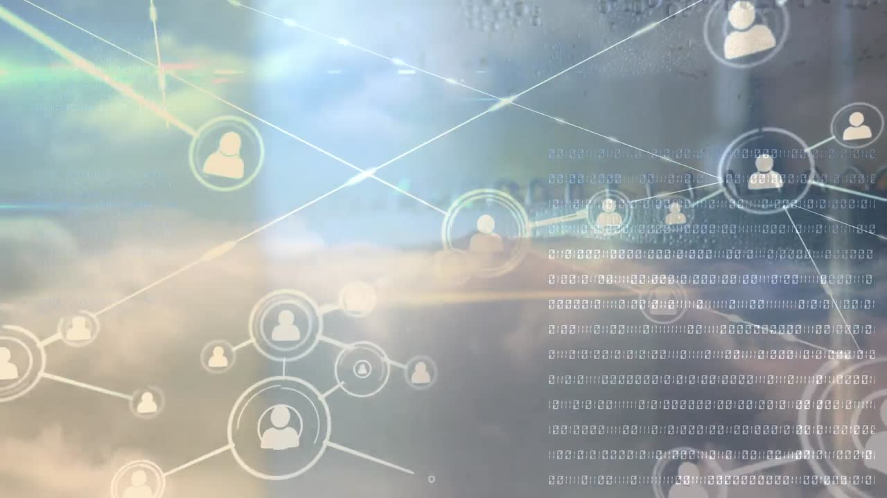 클라우드 상의 데이터 처리의 애니메이션