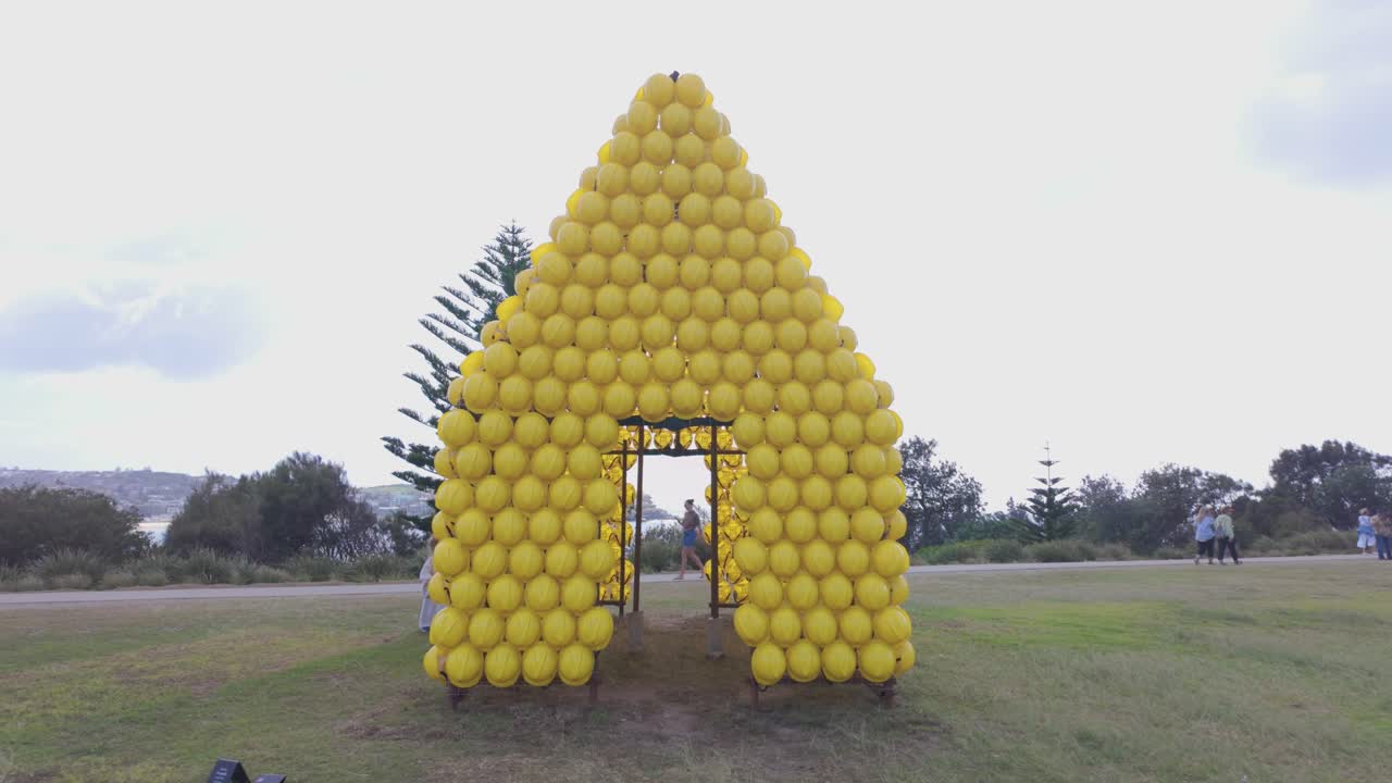Zhou Tengxiao's Safety Colour, Scuplture by the Sea at Bondi 2024. Sydney NSW, Australia. Zoom out