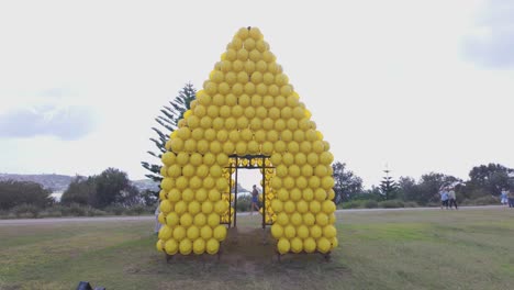 zhou tengxiao's safety colour, scuplture by the sea at bondi 2024. sydney nsw, australia. zoom out
