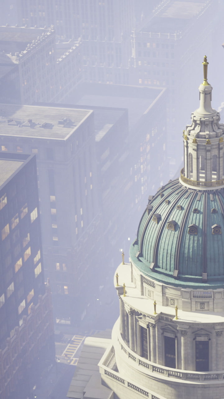 Cityscape majesty and urban elegance under soft morning light