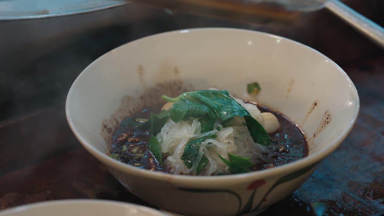 Preparing Thai Beef Noodle Soup