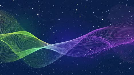 abstract space background with colorful lines and stars