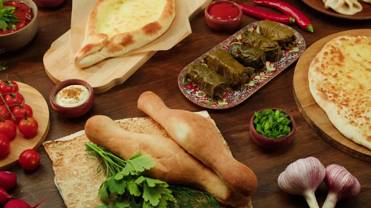 Georgian Cuisine: Khachapuri, Dolma, and Breads