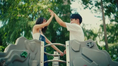 couple having fun at the park