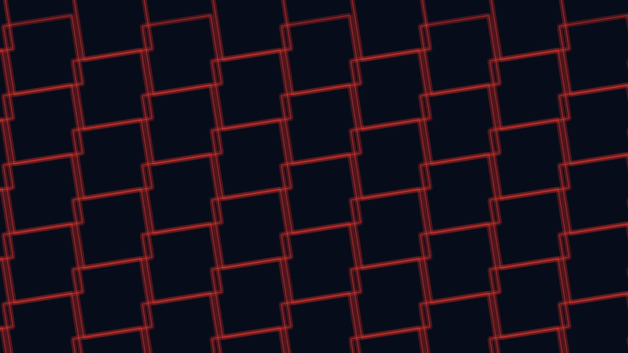 patrón de cuadrados de luz led de neón en el espacio oscuro