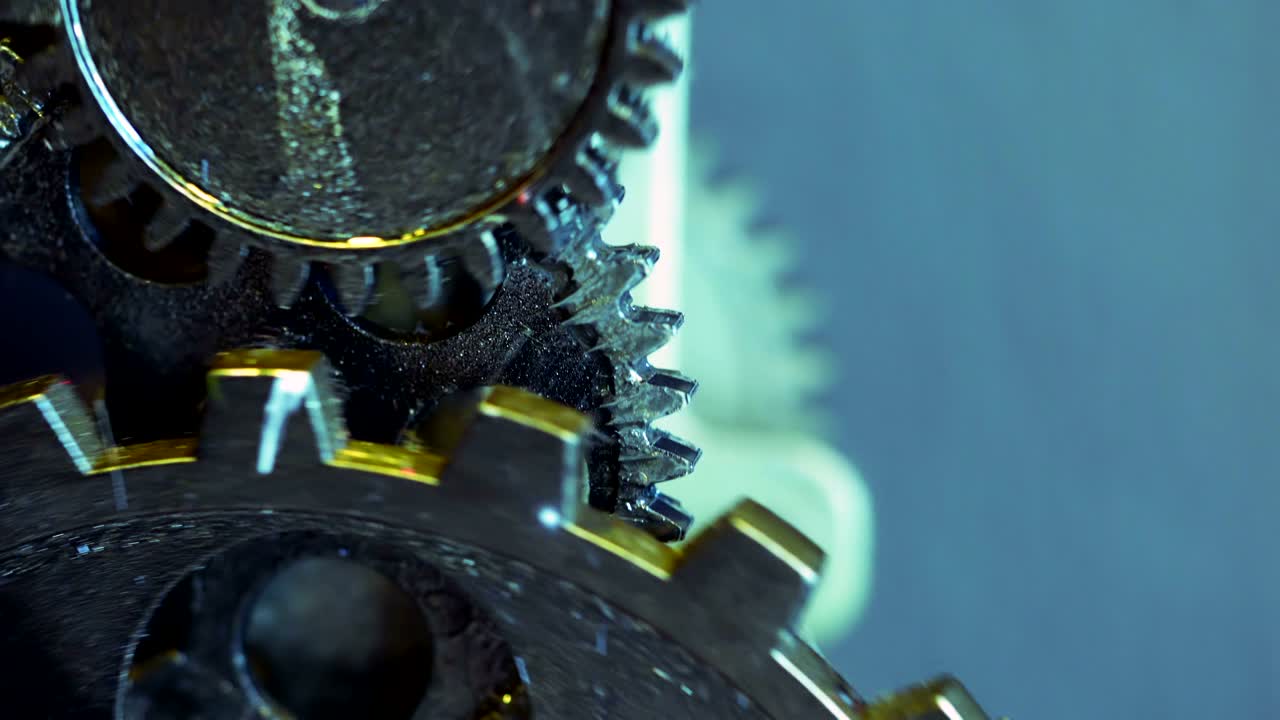 engranajes de reloj mecánicos retro oxidados