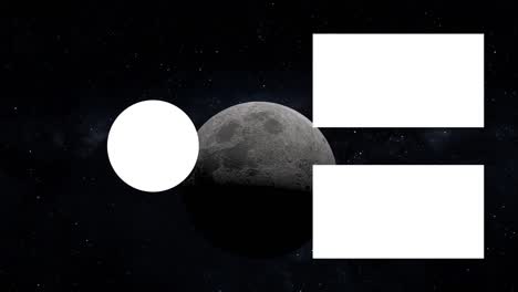 moon space end card ending screen motion graphics