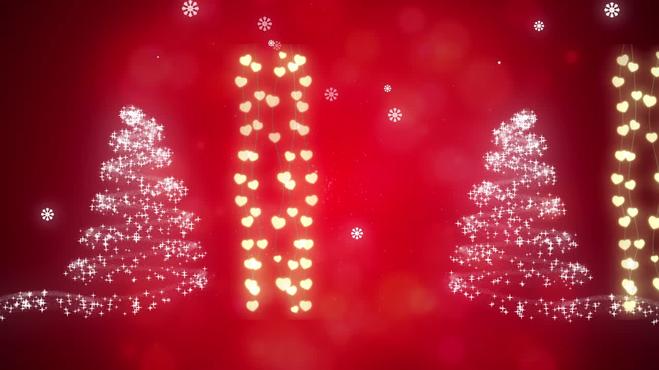 크리스마스 트리 위에 크리스마스 장식의 애니메이션