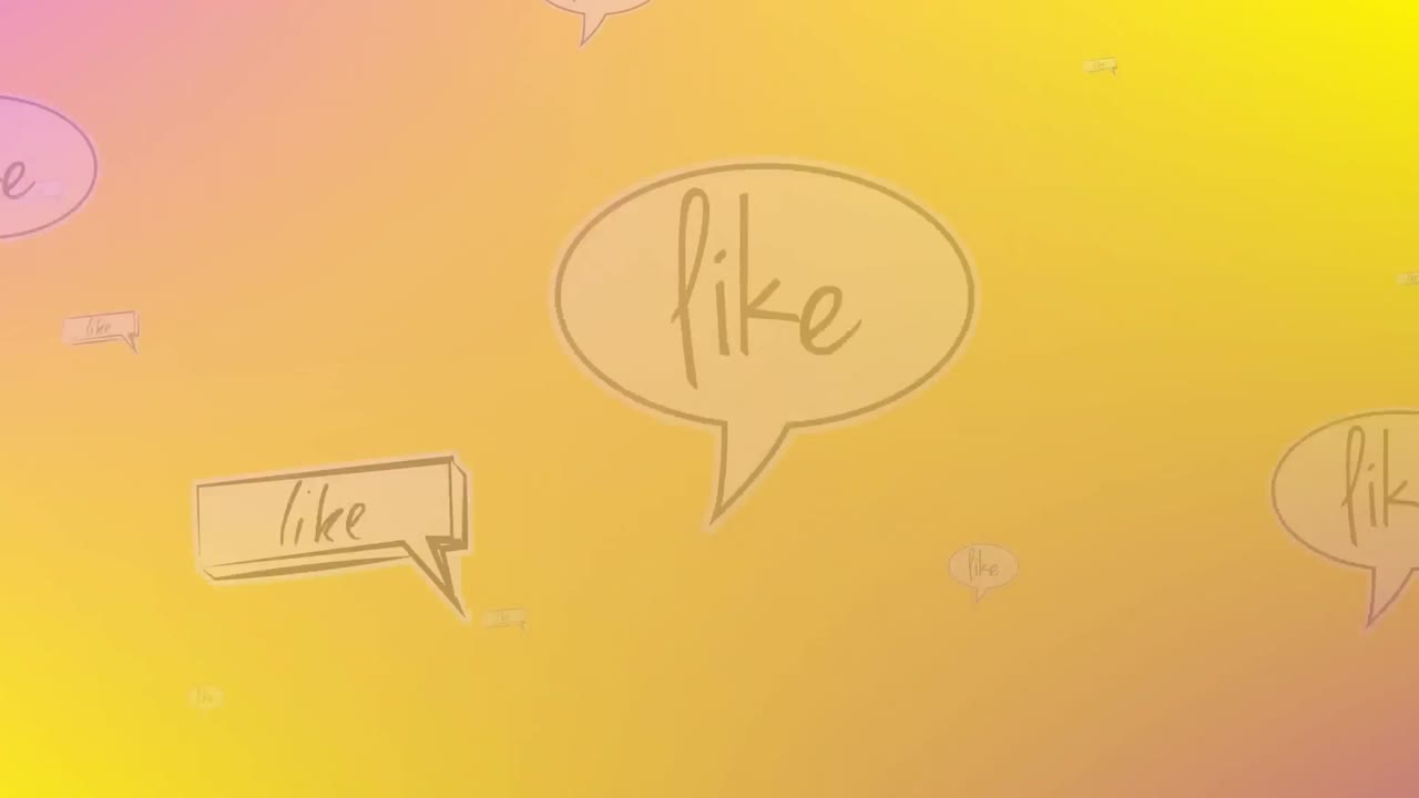 animación de iconos de texto similares en burbujas de habla sobre fondo amarillo