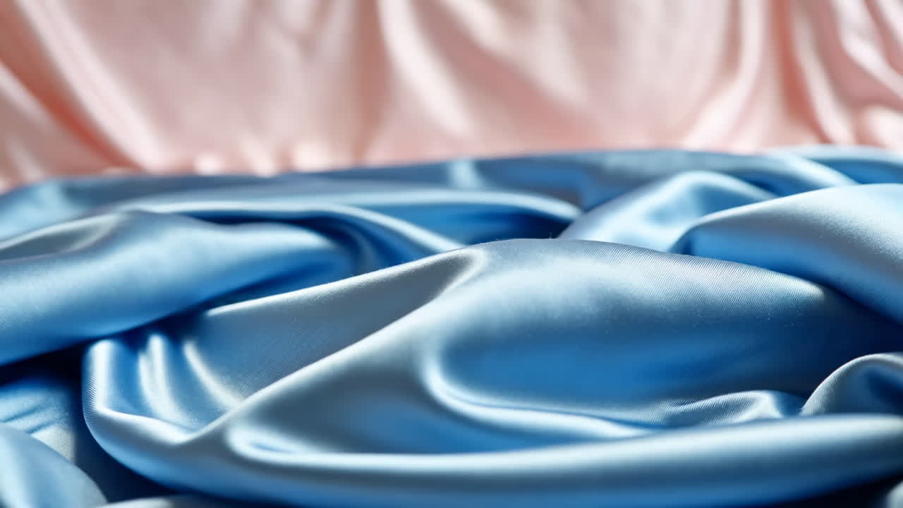 Blue and Pink Silk Fabric Texture